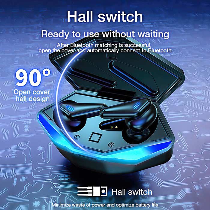 (COD) K55 Headset Gaming Bluetooth No Delay TWS with Mic Type-C 10D Bass 360°Stereo Handset Water Proof Earbud 5.0 Wireless Earphone Henset Hedset Hetset  Heandset