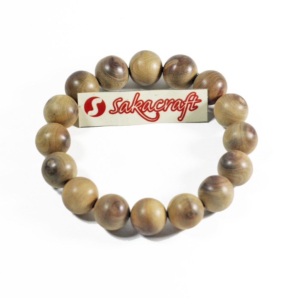GELANG KAYU DEWANDARU 15 MM NATURAL ASLI