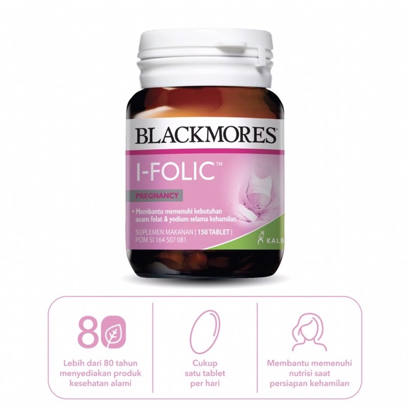 Blackmores I folic isi 60 tablet ( asam folat persiapan sebelum kehamilan