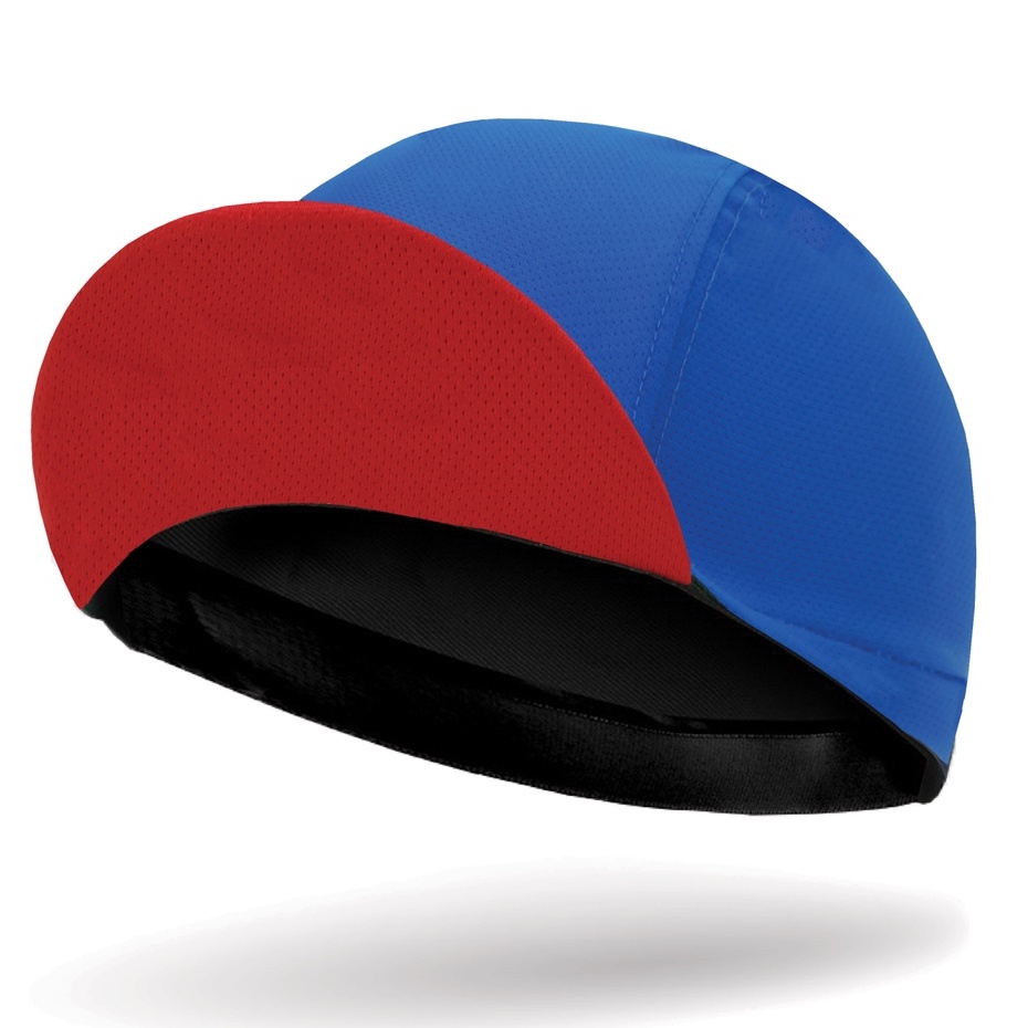 Snapback Cycling Caps Dewasa Basic Biru Merah Polos
