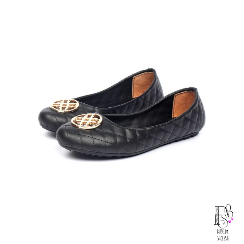 Fsb - Sepatu Flat Shoes Wanita (LIDYA - Black)