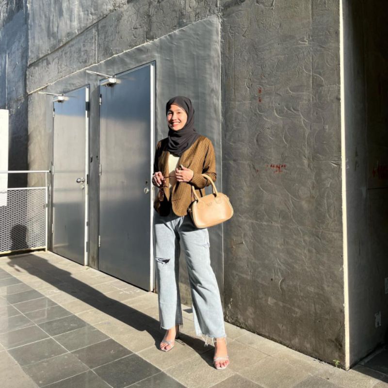 Blazer crop top blazer korea blazer tartan blazer kekinian blazer kotak