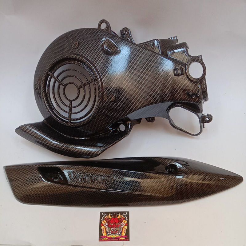 tameng knalpot tutup kipas karbon hitam mio j x - rid 115 termurah terlaris free ongkir