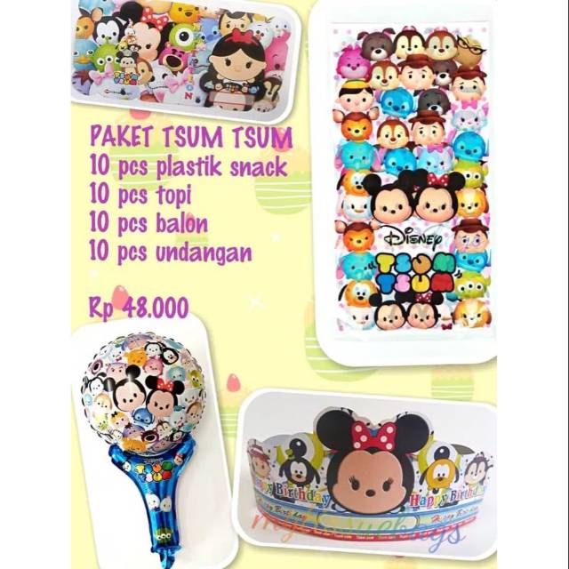 

Souvenir ulang tahun anak paket tsum tsum