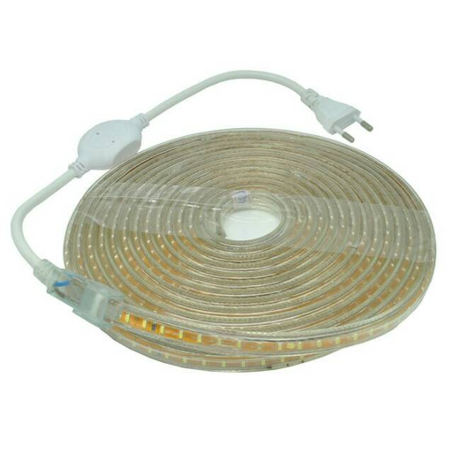 1M LAMPU LED STRIP MERAH SMD 5050 SELANG PER METER 220V MATA BESAR Waterproff untuk Dekorasi Ruangan