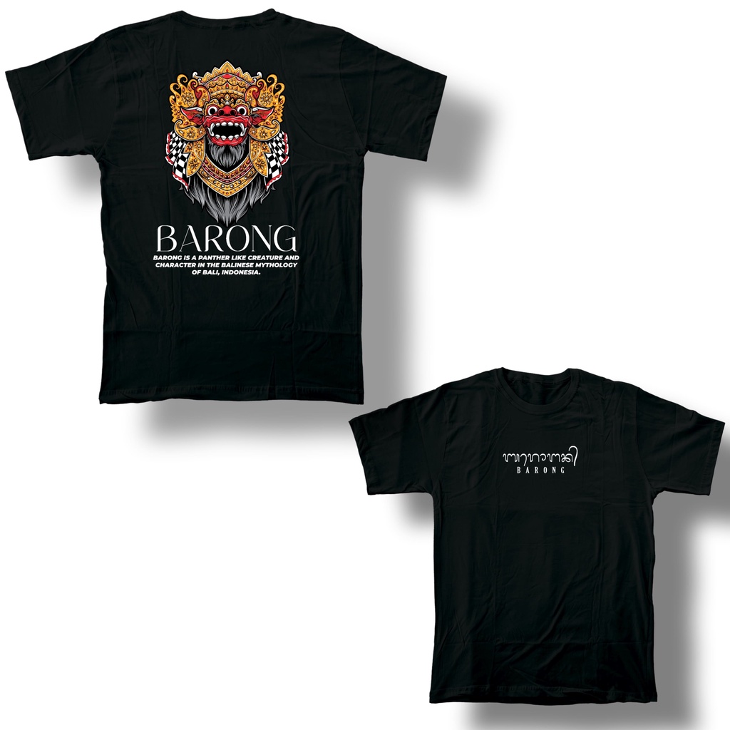 KAOS DISTRO motif BARONG BALI EDISI KEMERKEDAAN HUT R1 Ke 77 BAHAN CUTTON COMBED 30S / KAOS BAJU PRIA WANITA BISA COD