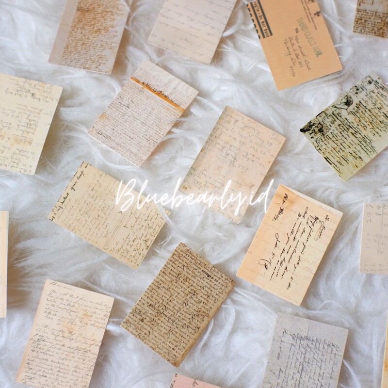 

Kertas Tulisan Kuno Aestetik Vintage Cute Dekorasi Jurnal Scrapbook Diary