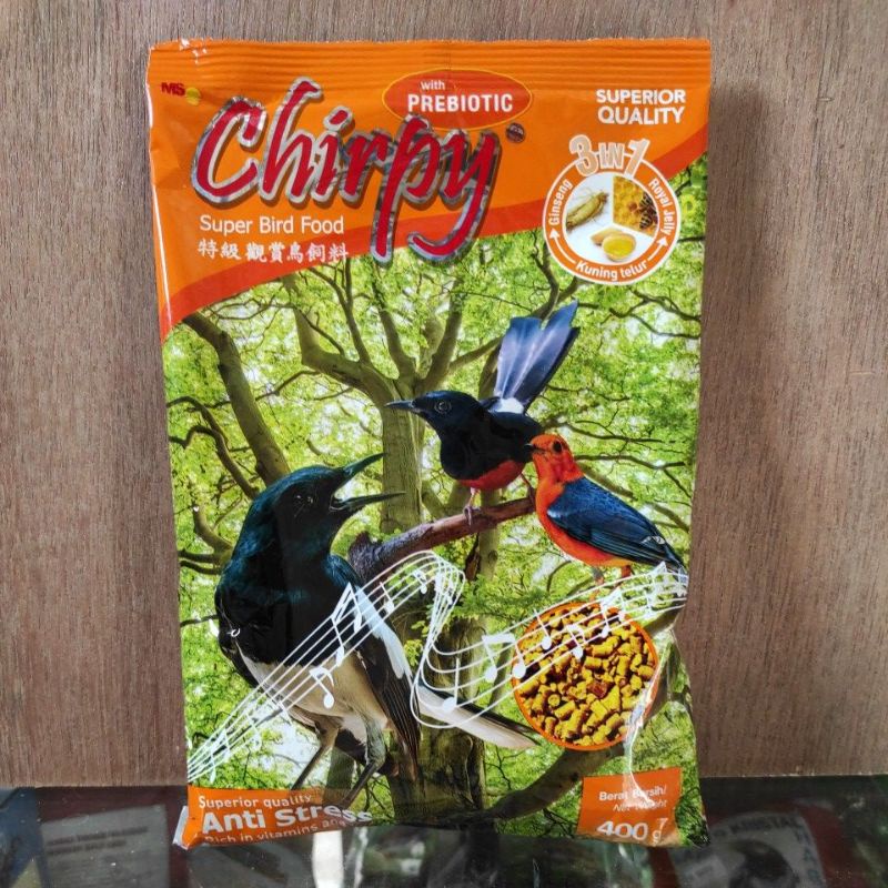 Chirpy kuning pakan burung 400gr
