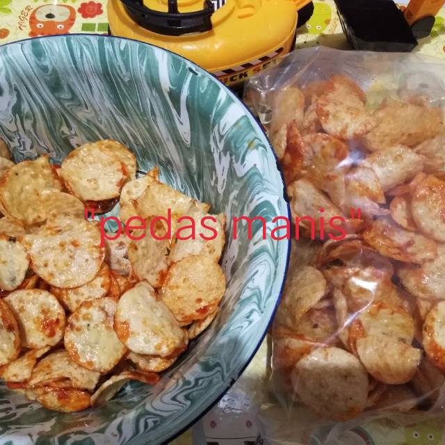 

Kerupuk Singkong Pedas Manis Uk. Kecil(Koin)