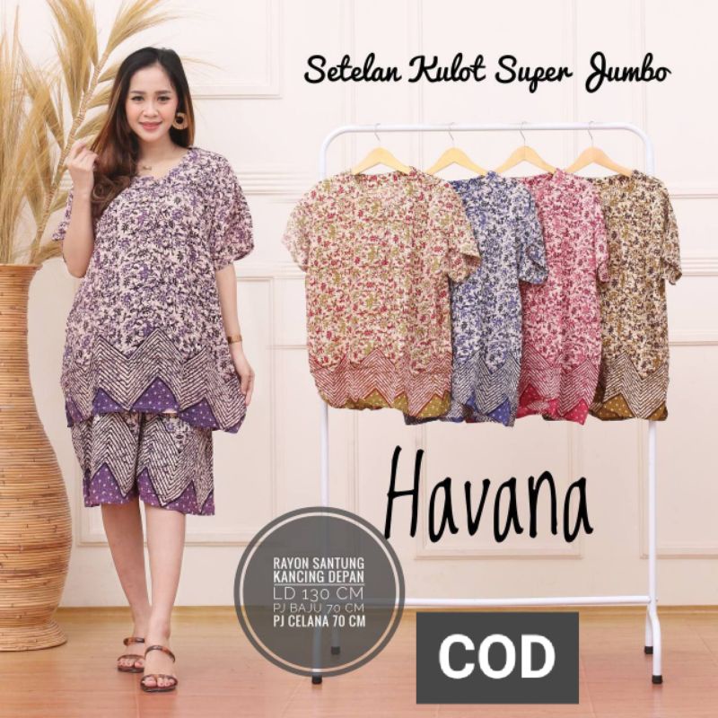 Setelan kulot super jumbo Ikabi l baju tidur setelan wanita kulot jumbo kulot baju kulot batik