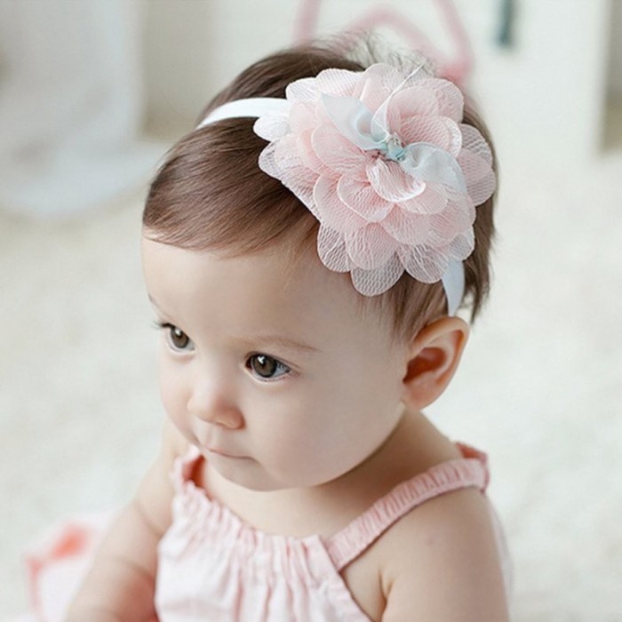 Bandana bayi anak perempuan bunga besar headband flower bando anak bayi