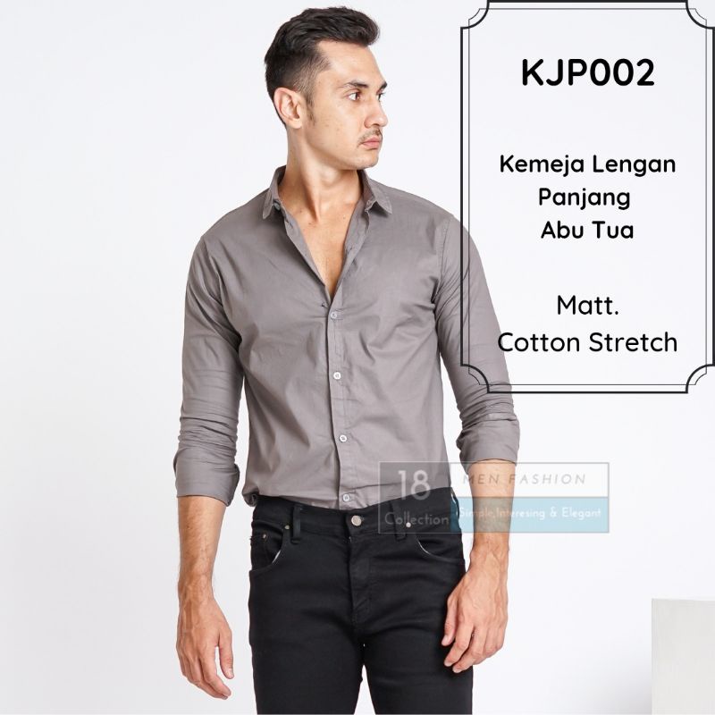 [Bisa COD] Kemeja Polos SlimFit Lengan Panjang