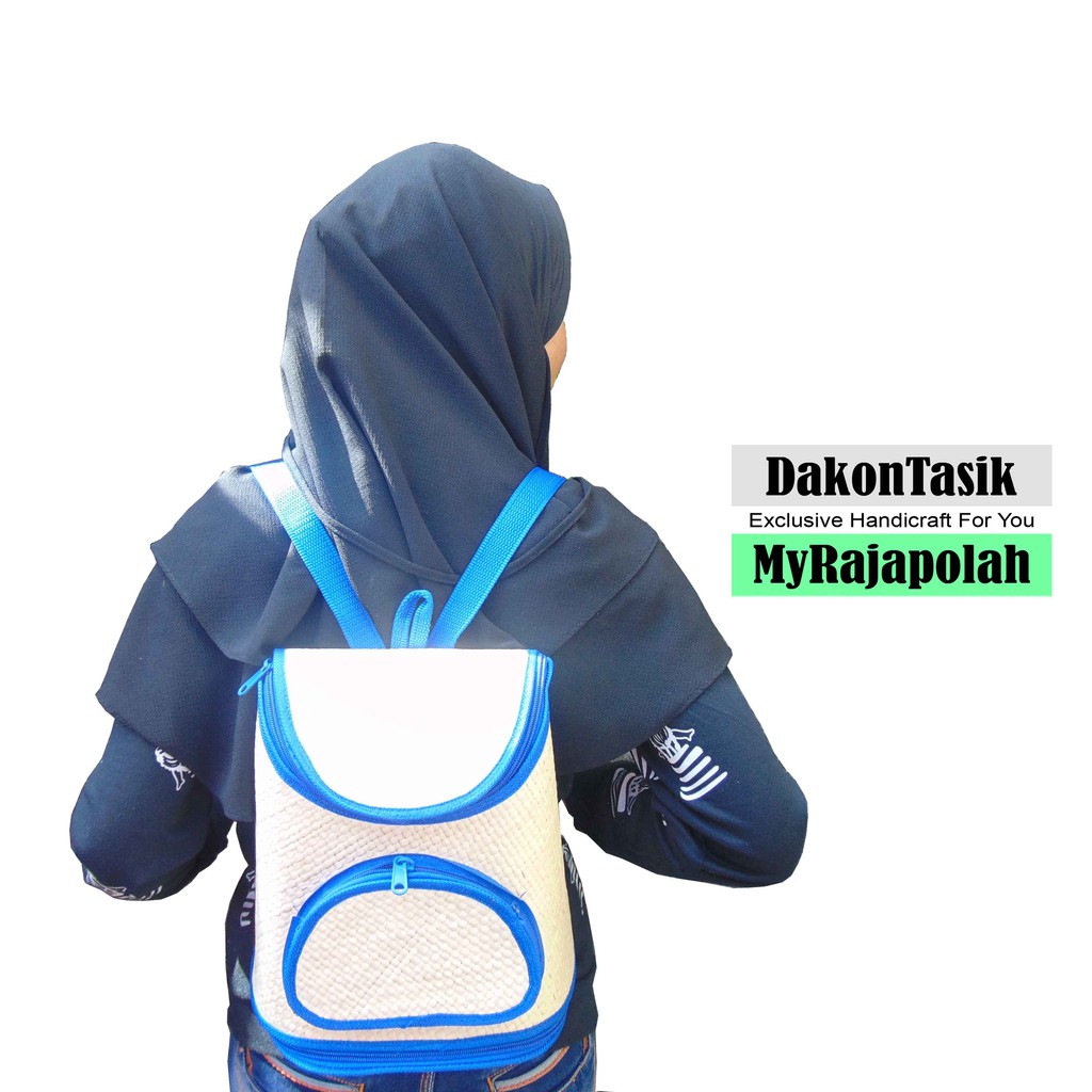 DT-1733 Tas Ransel/Tas Gendong Bahan Decoupage Anyaman Pandan Khas Tasikmalaya