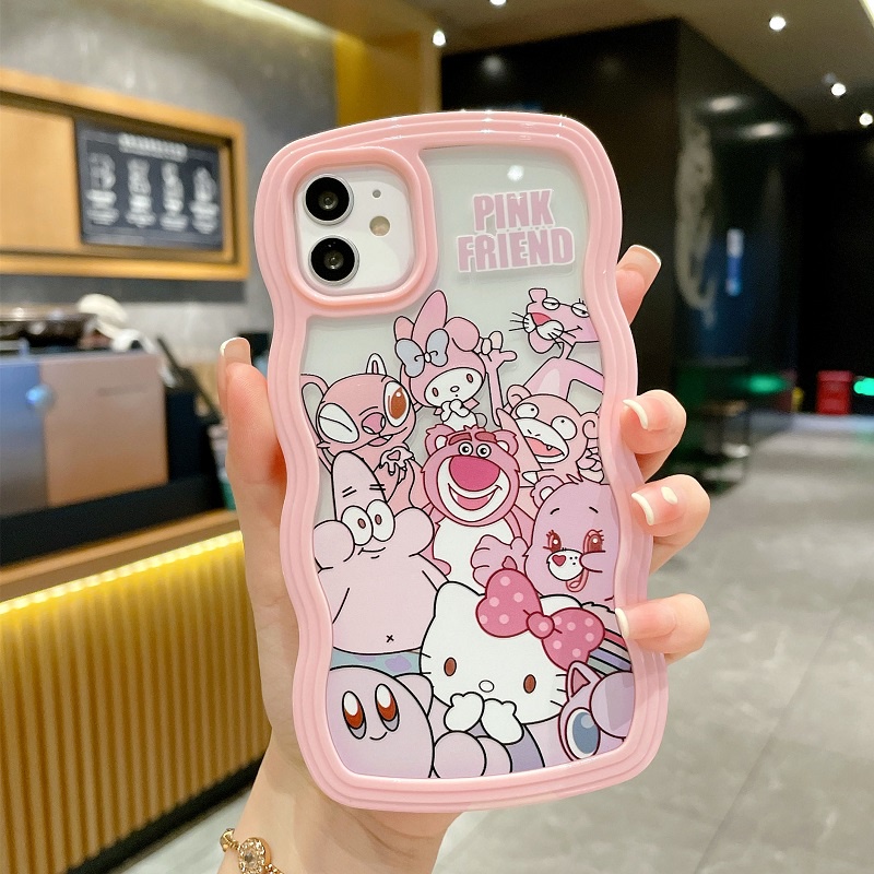 2 in 1 case Pelindung Motif Kartun Untuk iPhone 11 12 13 Pro MAX X XR XS MAX