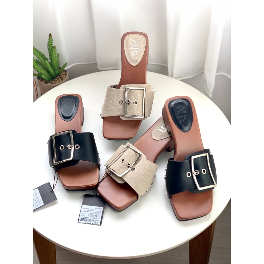 [7.7 Boombastis Sale⚡] - SANDAL WANITA ZS373 BELT HEELS SANDALS PREMIUM IMPORT