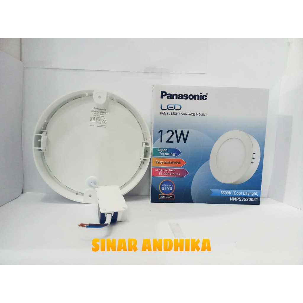 LAMPU LED PANEL OUTBOW BULAT PANASONIC 12 WATT NNP 53520/NNP 53500