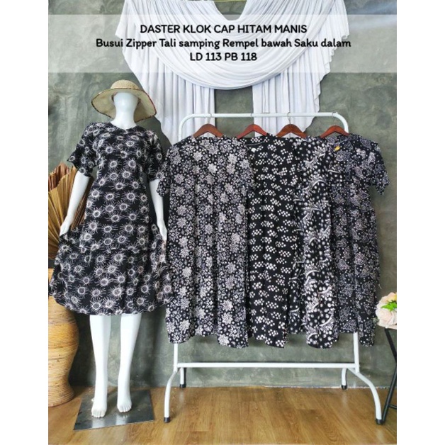 Daster Batik Cap Hitam Putih