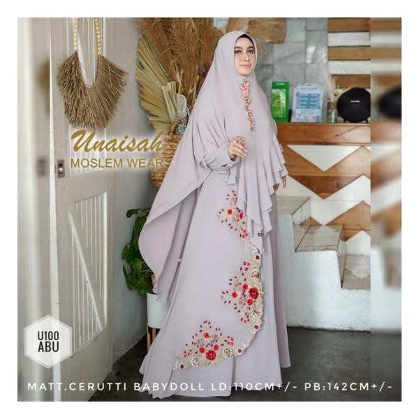 U100 set gamis syari by UNAISAH