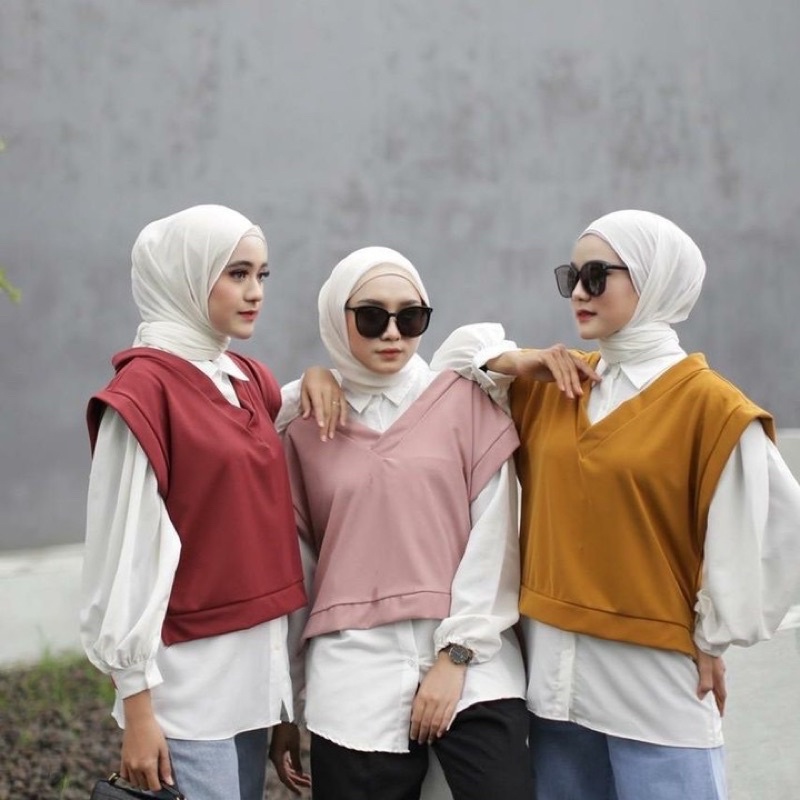 BASIC VEST KNIT Rompi Rajut Korea