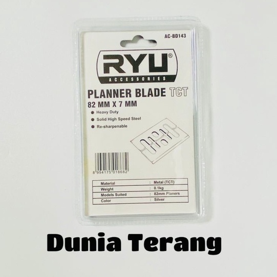 Mata Planer RYU - Pisau Planer RYU Planner Blade SKH RYU Planner Blade TCT - AC-BD143 AC-BD144