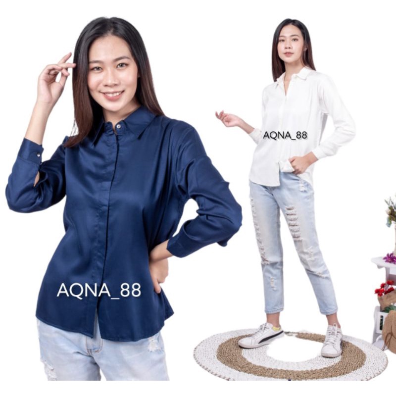 Atasan Kemeja Wanita | Baju Atasan Kemeja Wanita | Atasan Kemeja Putih