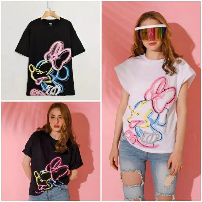 kaos minnie neon