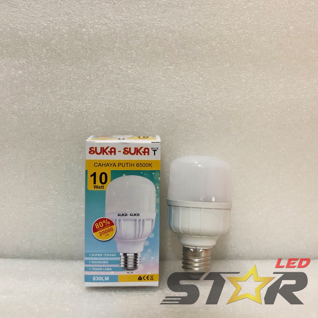 SUKA SUKA LED Bulb T 5 Watt 10 Watt 15 Watt 20 Watt 30 Watt Lampu Murah Hemat Awet Tahan Lama Star LED