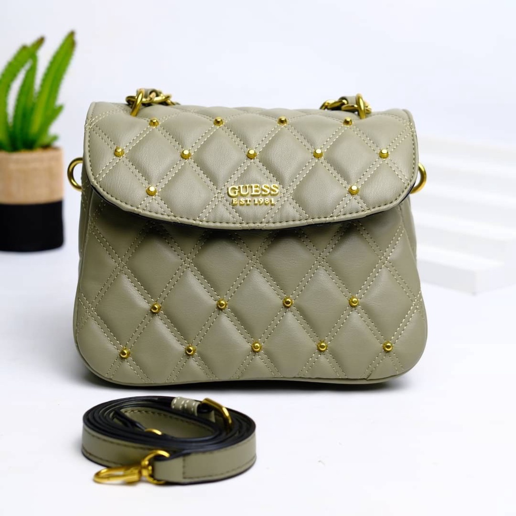 TAS WANITA SELEMPANG GS QUILTED SLING BAG GS206 PREMIUM IMPORT