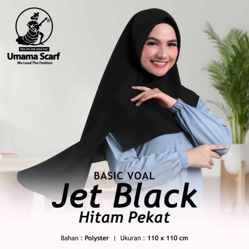 Basic voal jet black by umama (hitam.putih.coklat.navy)