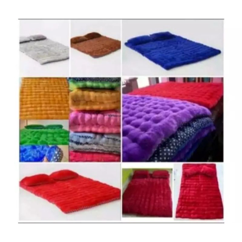 kasur gender bulu tebal bonus 2 bantal / kasur murah / 140 x 180 kasur bulu tebal 10cm/ kasur bulu l