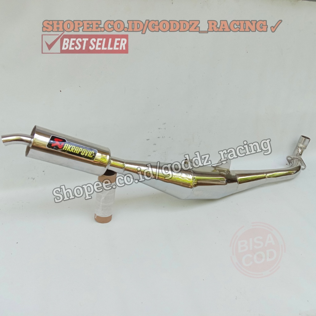 Knalpot yamaha fiz r force 1 akrapovic full chrome