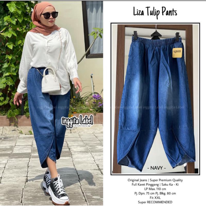 Celana baggy pants wanita / Liza tulip pants by inggita label / celana baggy wanita modern