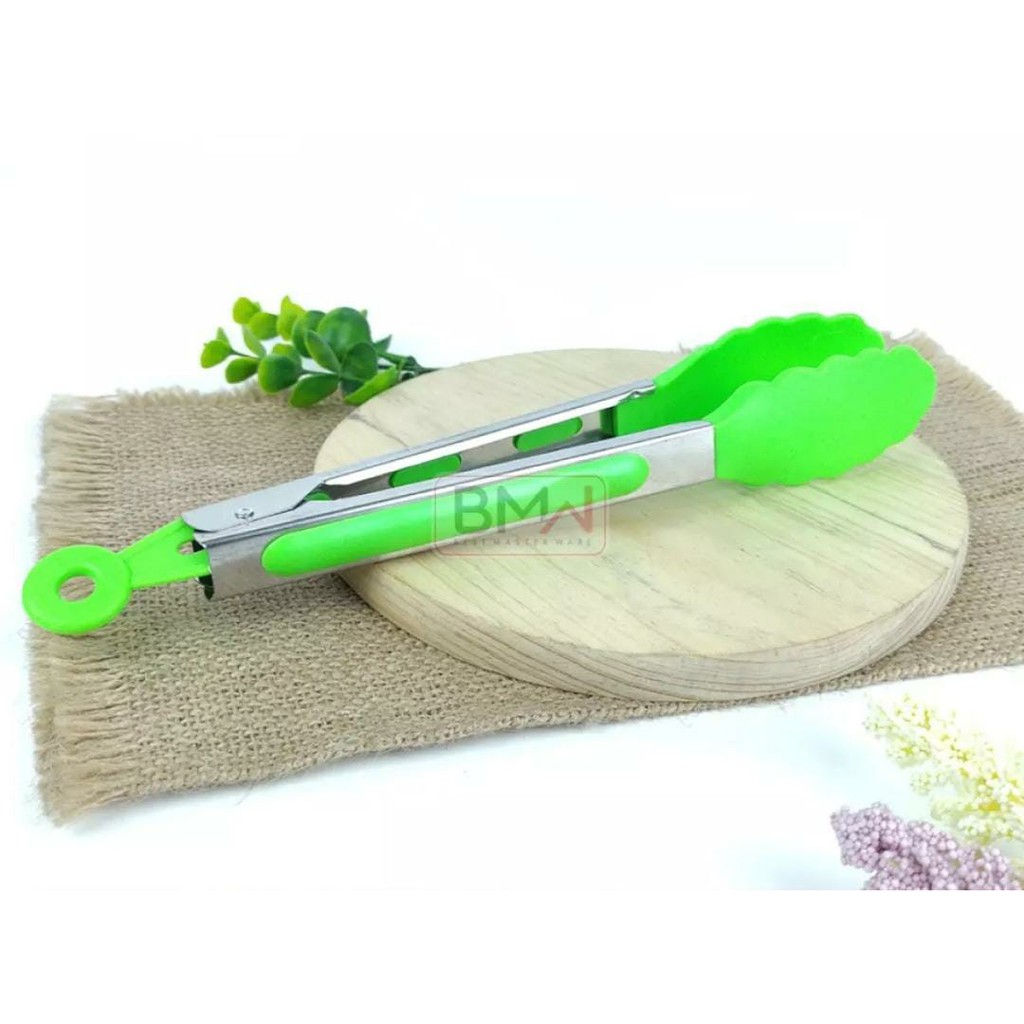 BMW Kitchen Ware - Capitan Kue jepitan Gorengan mie makanan Stainless Gagang Plastik Warna Warn