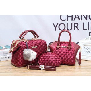 New arrival Tas wanita branded impor Batam merek Webe Doctor PomPom kode 3298 promo