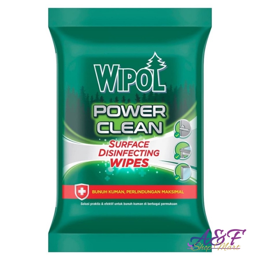 Wipol Power Clean Surface Wipes Isi 10