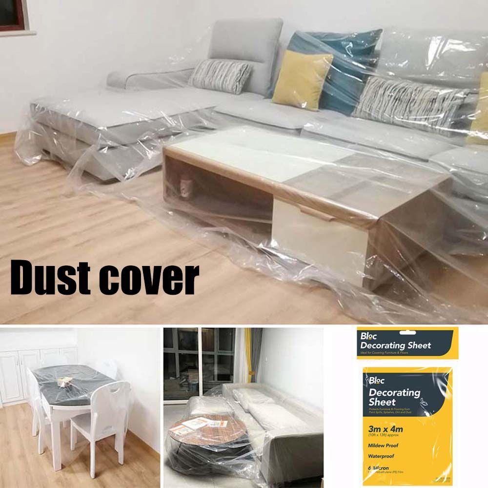 [Elegan] Penutup Debu Disposable Waterproof Table Cube Rumah Tangga Heavy Duty Plastik Dust Film