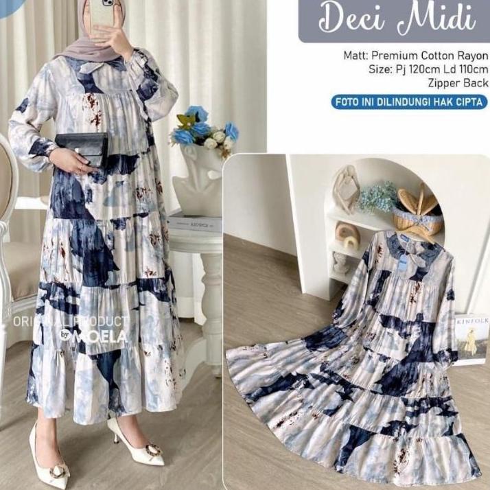 Diskon bulanan [COD] SANSO - SIERA- MOA - ROSIE - BINE - SINMI - GARIN - ISABEL MIDI DRESS KATUN RAY