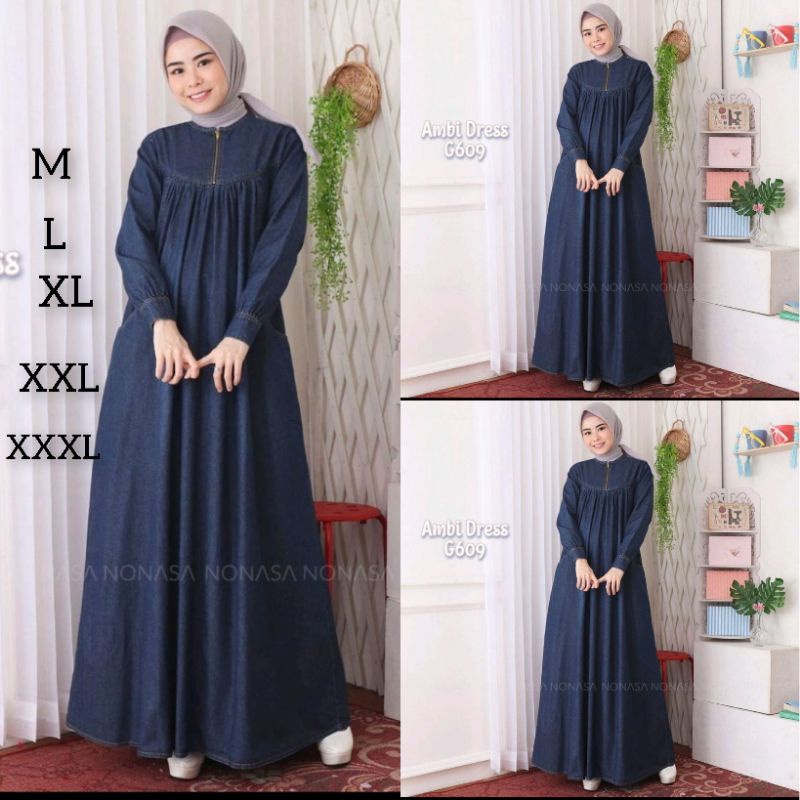 GAMIS JEANS WANITA TERBARU 2022/GAMIS JEANS WANITA MODERN 2022/GAMIS JEANS/GAMIS DENIM
