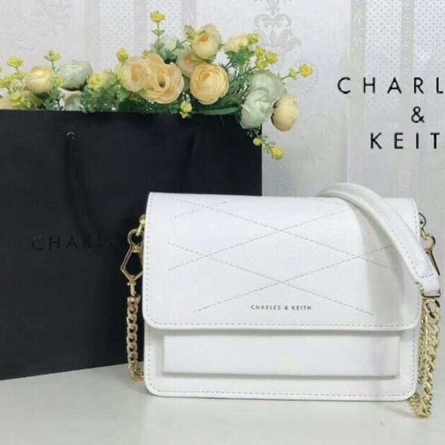 Charles & Keith Front Flap Crossbody Original
