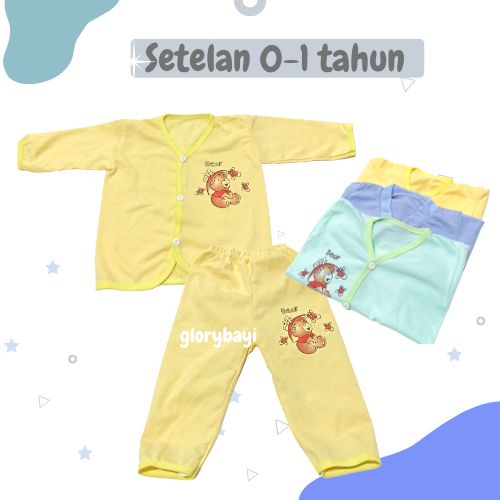 Setelan Panjang Bayi Newborn Murah Berqualitas | Piyama Baju Tidur