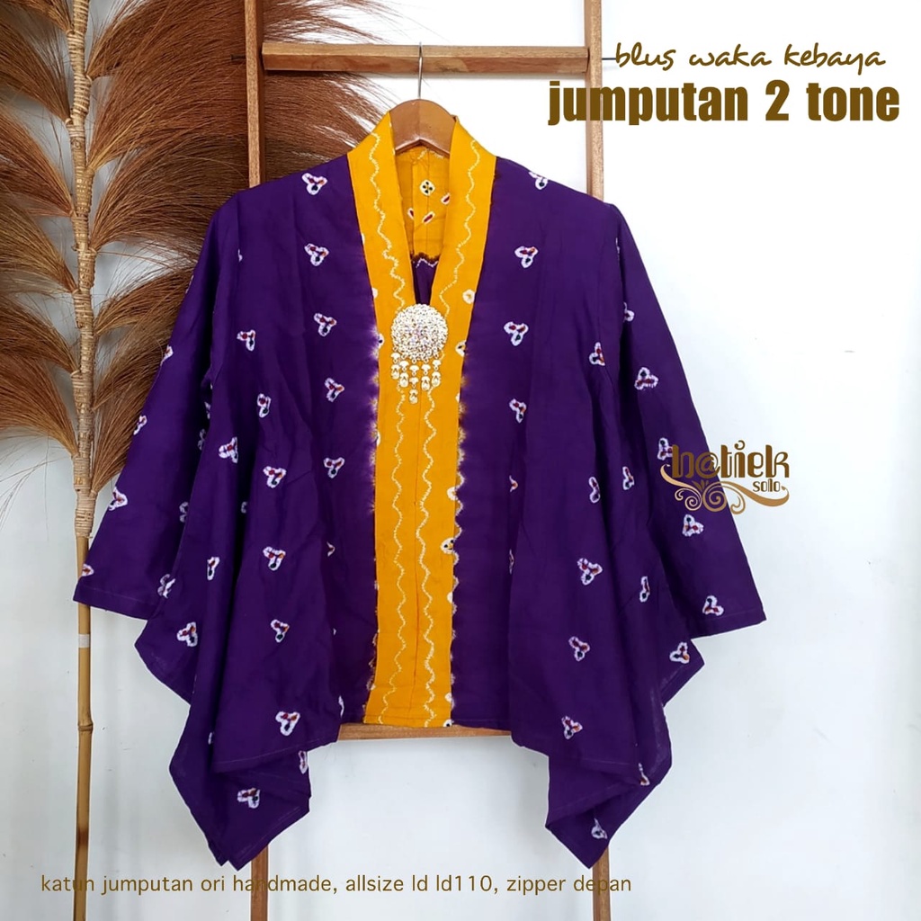 Blus Batik Kartini Jumputan 2 Tone