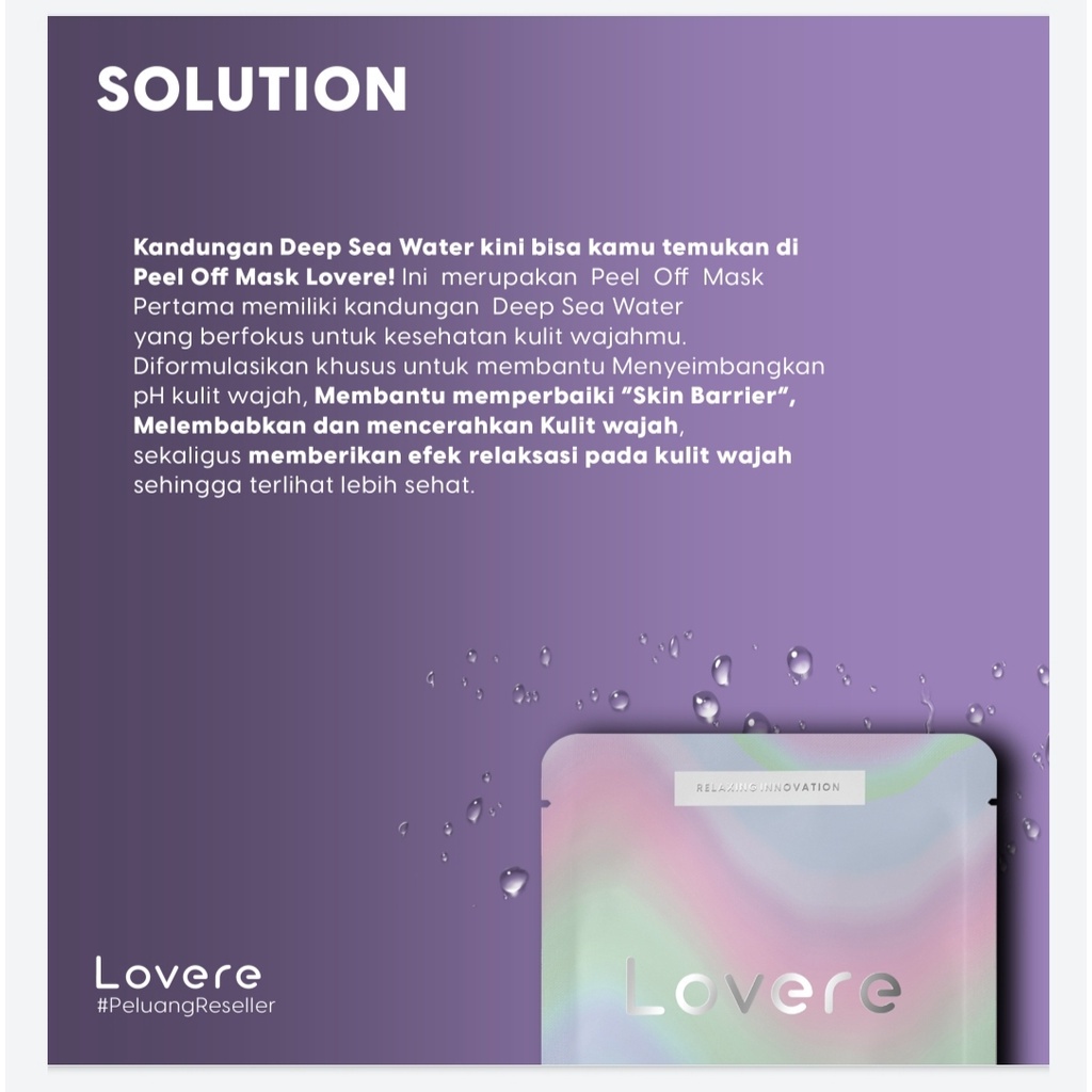 LOVERE RELAXING INNOVATION  DEEP SEA WATER PEEL-OFF MASK POWDER 25GR -GC