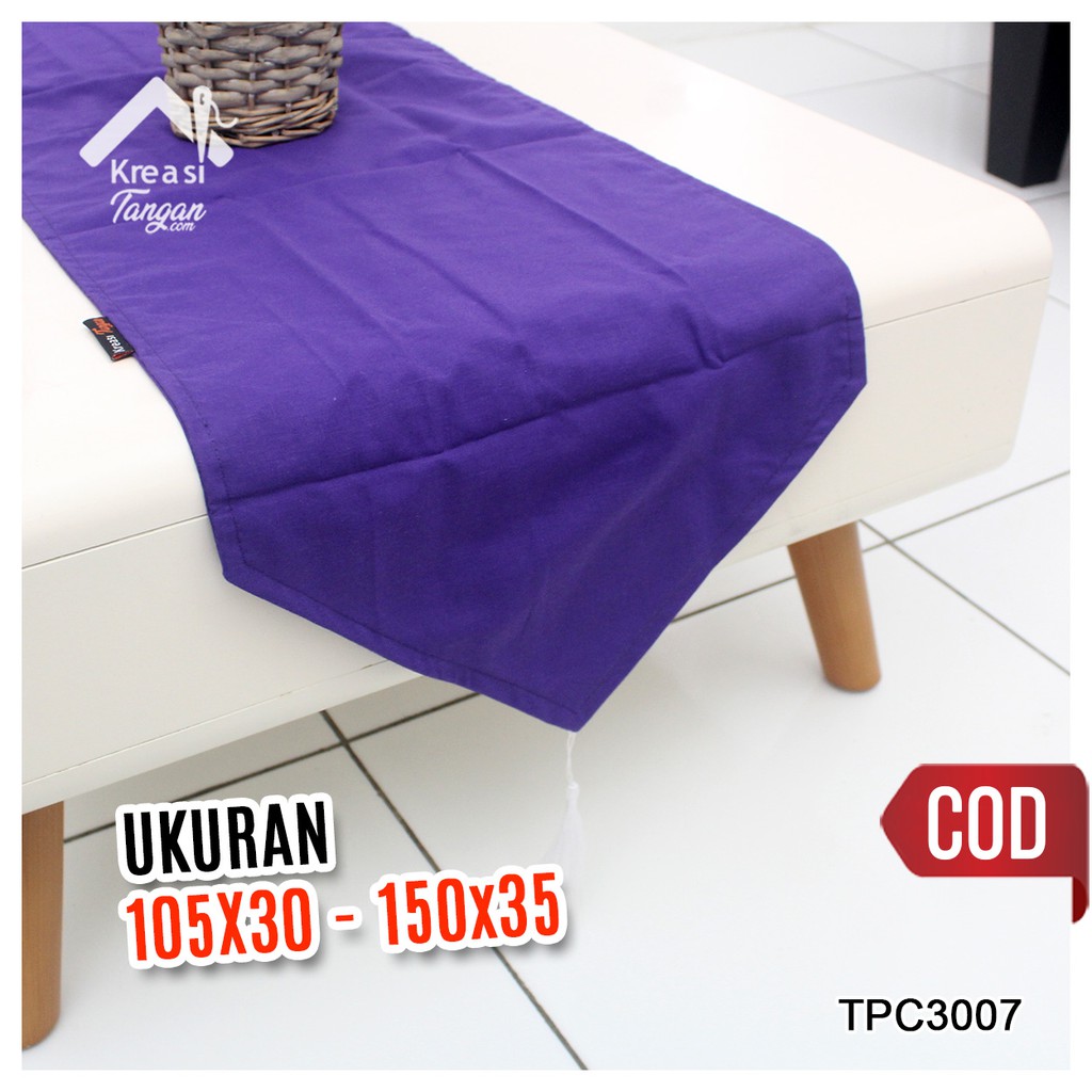 Taplak Meja / Table Runner POLOS Ukuran 105x30 &amp; 150x35 (TPC3027)