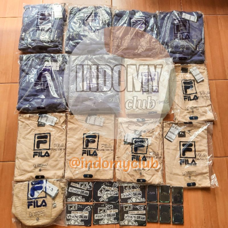 [READY STOCK] Hoodie Fila, Tshirt Fila, Wappen BTS