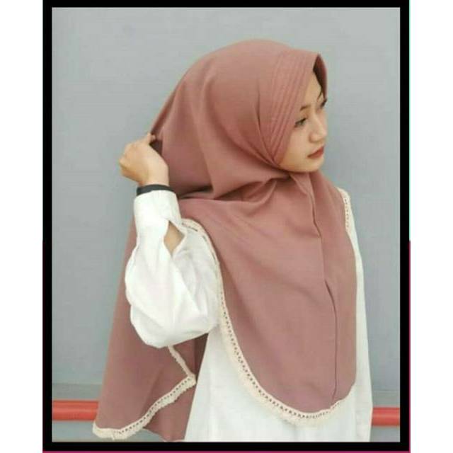 KHIMAR AUDY/GROSIR TERMURAH ASLI BARANG ORI/BAHAN DIAMOND CREPE/RENDA SESUAI Di ON MODEL-1