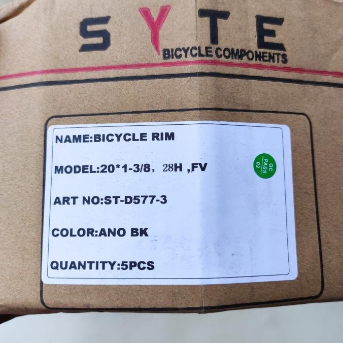 Rims Syte Nimbuzz 451 20 X 1-3/8 28H 32H Velg Rim 22 Balap 20 X1 3Per8