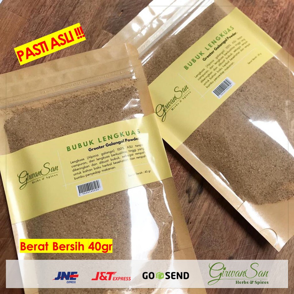 

Lengkuas Bubuk Greater Galangal High Quality Herbal Rempah Bumbu Kemasan Praktis Pakai Ziplock