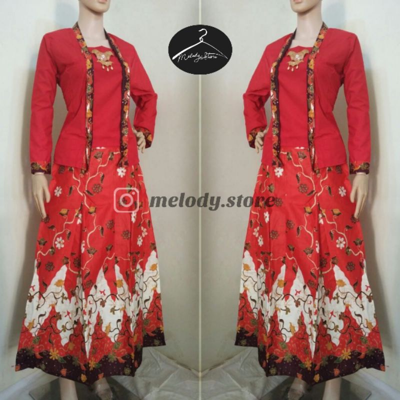 Baju Setelan Kebaya Kutu Baru Rok Batik