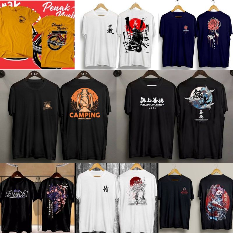 Kaos JEPANG SAMURAI Atasan Baju Kaos Distro Kaos Pria Kaos