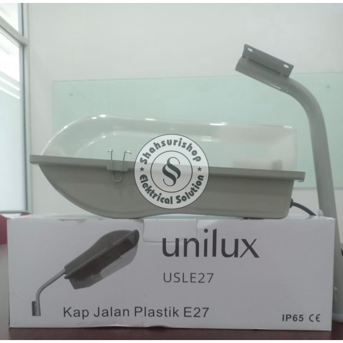 KAP LAMPU JALAN PLASTIK E27 PJU + TIANG ORNAMEN